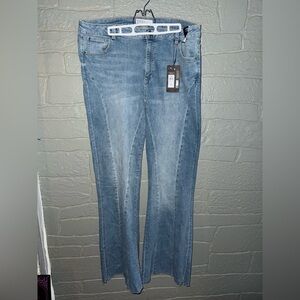 NWT Primark Rita Ora Flare Low Rise Jeans